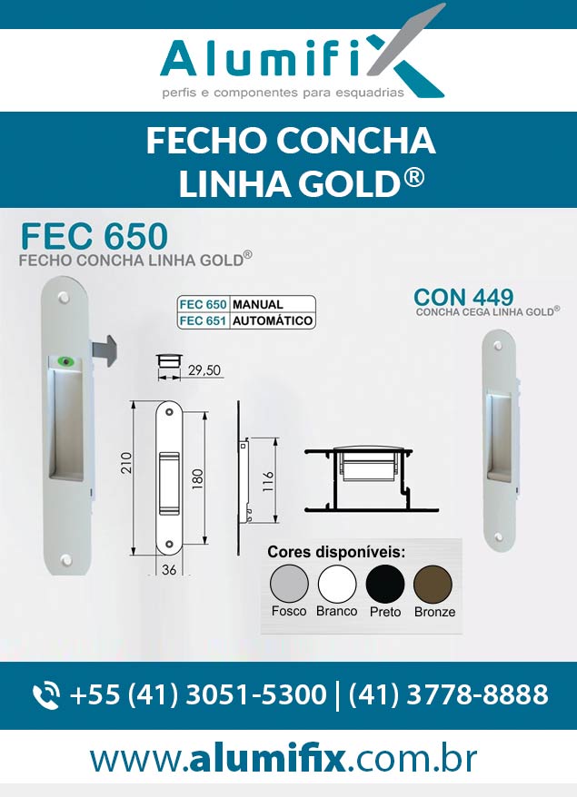 Fecho Concha Linha Gold