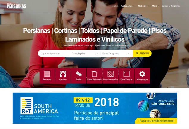 Guia das Persianas novidades para o setor de Persianas , Cortinas, Toldos, Papel de Parede, Pisos Laminados e Vinílicos Guia das Persianas novidades para o setor